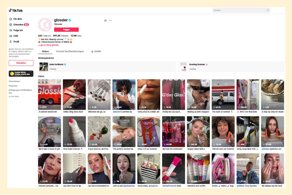 Glossier-Influencer ; Influencer finden