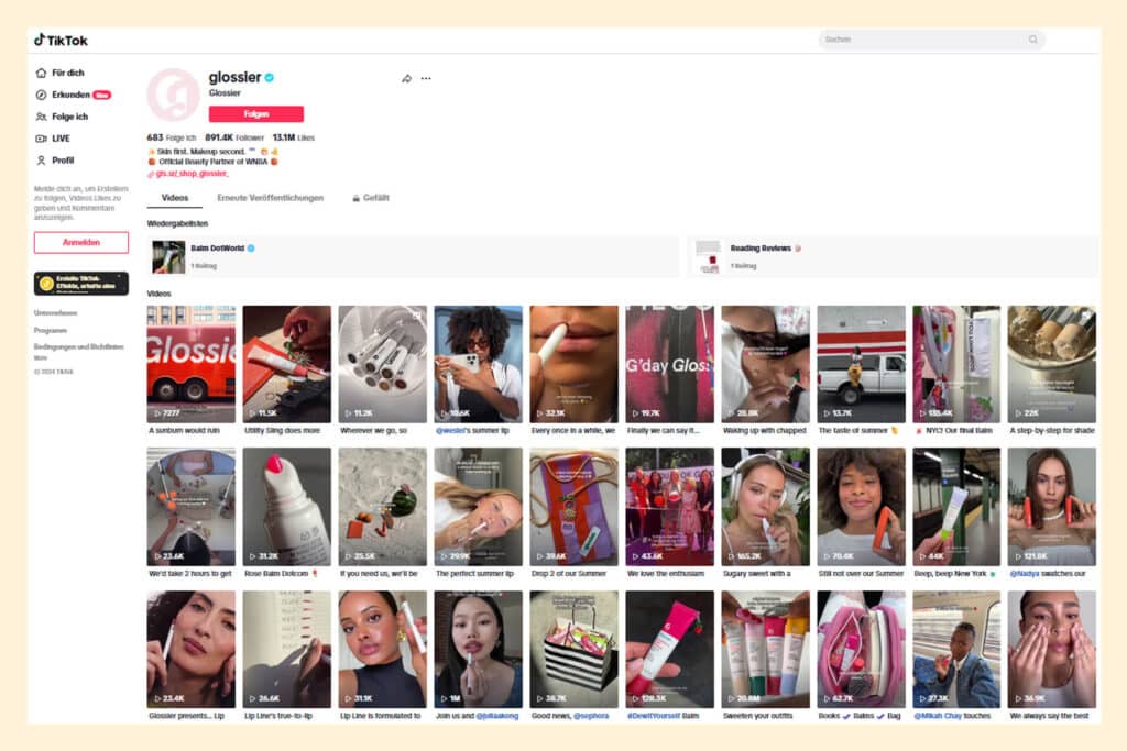 Glossier Influencer finden