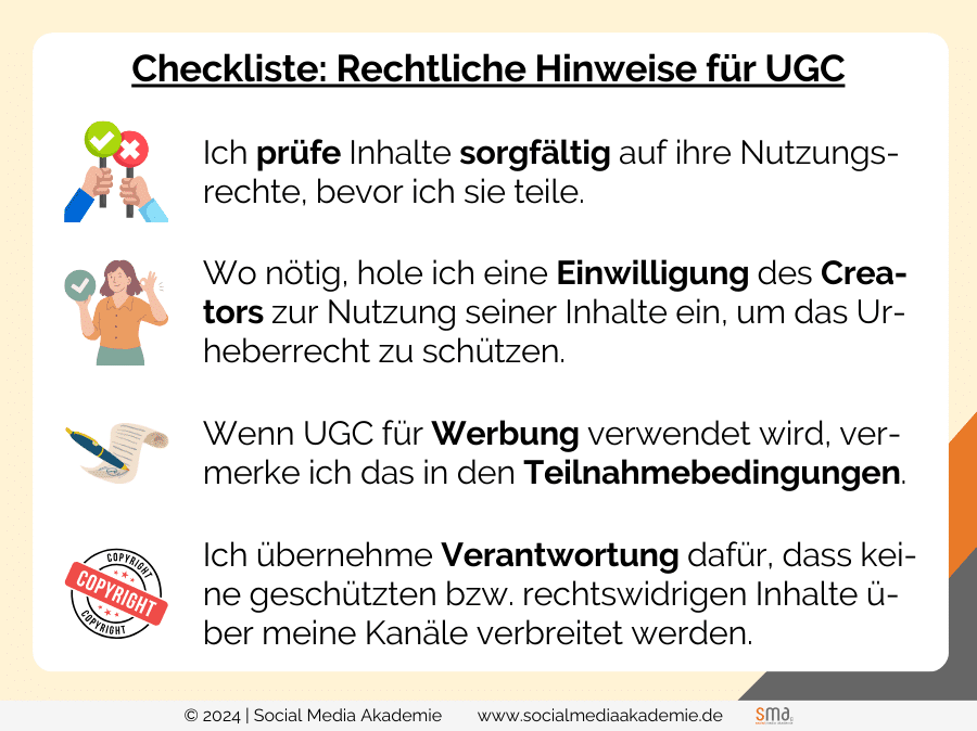 UGC Marketing Rechtliche Hinweise