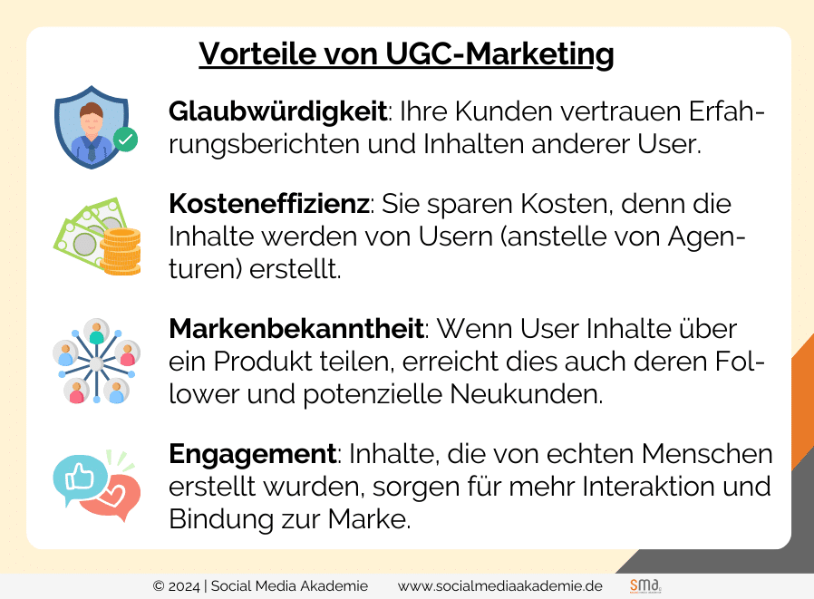 UGC Marketing Vorteile